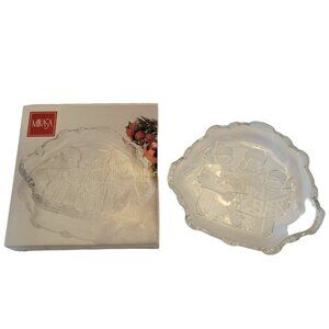 MIKASA CRYSTAL CHRISTMAS CAROLERS SWEETS DISH - 8 1/4" SIZE